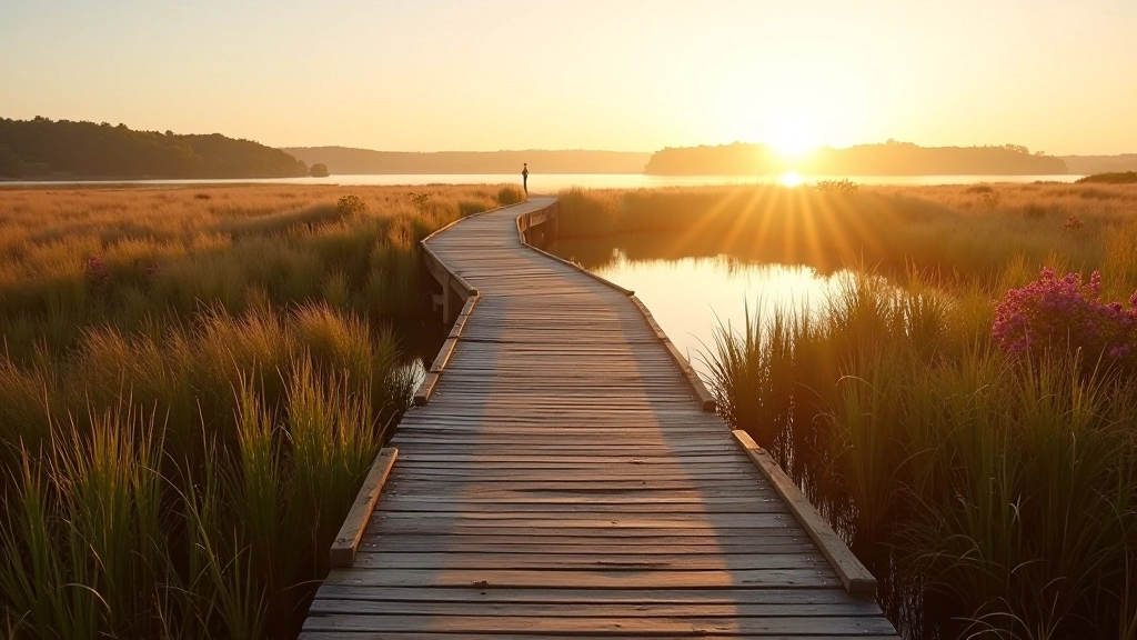 Lough Boora wetland landscape with boardwalk
